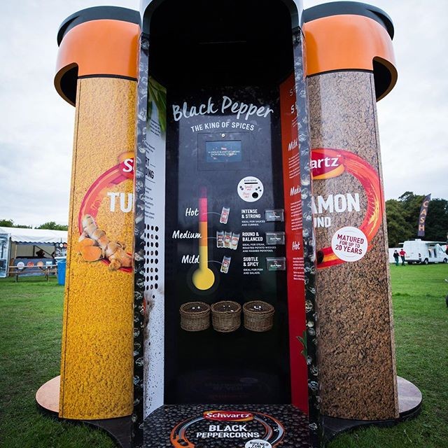 Schwartz scent enabled marketing stand built alongside aurora sensory to enhance the users sense of spices and herbs.